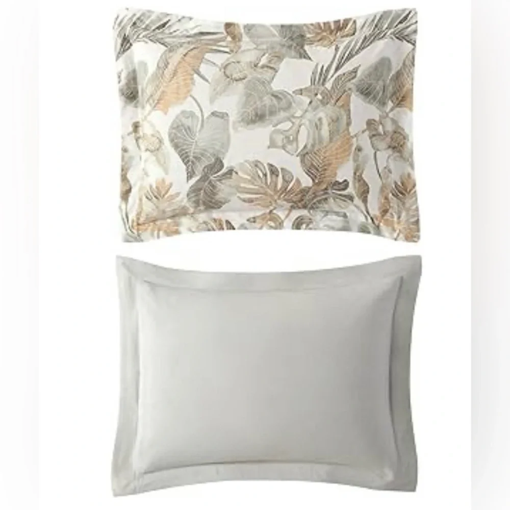 Tommy Bahama Raw Coast Green Cotton Reversible Duvet Cover Set Queen - Picture 4 of 8